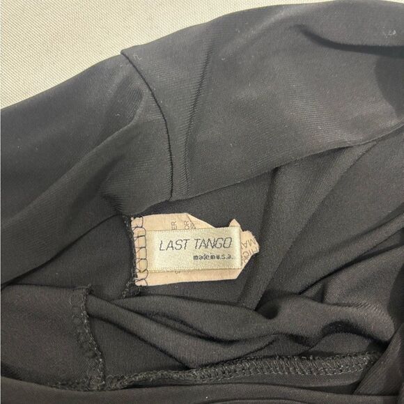 Last Tango Women’s Pants Black Stretch Extra Wide Leg Raw Hem - Picture 3 of 11